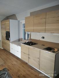 cucina con frontali rovere rustico venatura unica