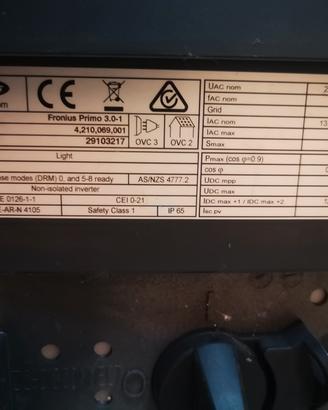 inverter fronius primo 3.0-1  3kw
