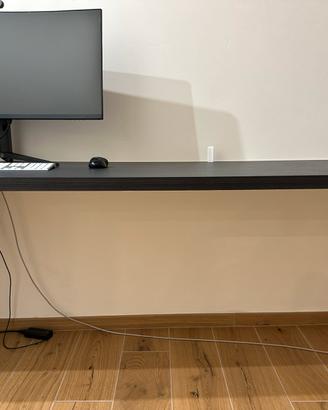 Piano scrivania 3 metri nero wengè nuovo