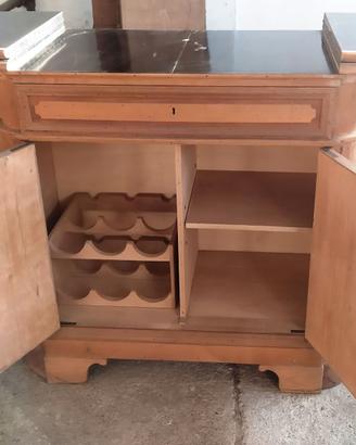 Mobile bar legno massello cantinetta vino-taverna