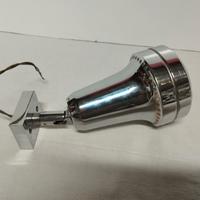 Lampada applique a faretto anni 70 acciaio cromato