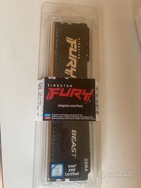 Kingstone fury DDR4 16gb Imballato