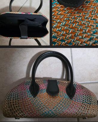 borsa filippina anni 70 in rattan,si spedizione 
