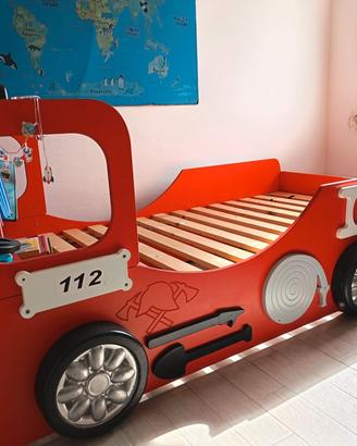 letto singolo camion dei pompieri