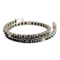 Bracciale Tennis Oro Diamanti Neri e Bianchi 18kt