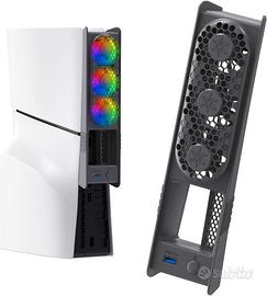 ELUTENG Ventola PS5 Slim Pro Raffreddamento LED