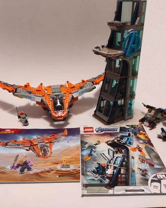 LEGO 76166 torre degli Avengers 76107 Thanos 76036