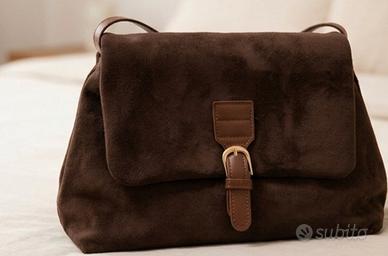 Borsa tracolla scamosciato marrone