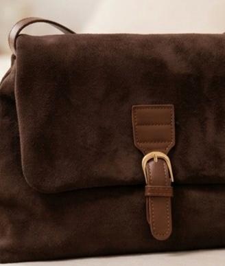 Borsa tracolla scamosciato marrone
