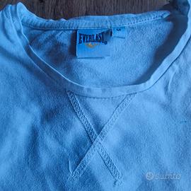 T-shirt Everlast bianca stampa blu laterale taglia