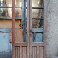 Antica vecchia porta balcone h 208cm
