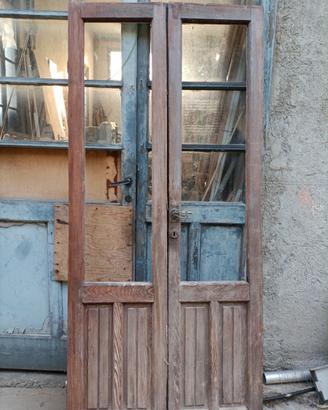 Antica vecchia porta balcone h 208cm