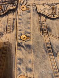 Gilet jeans moda con strappi