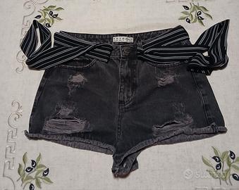 Shorts jeans grigio scuro 