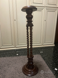 Colonna Portapiante/Piedistallo con Gamba in legno