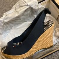 Scarle Tommy Hilfiger in canvas blu navy nuove