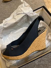 Scarle Tommy Hilfiger in canvas blu navy nuove