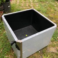 Fioriera in acciaio inox/plastica