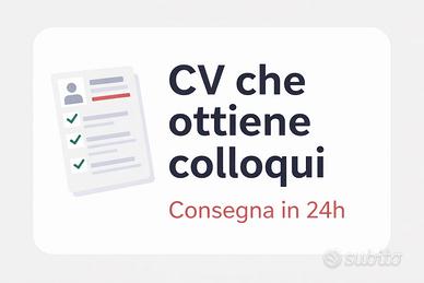 CV professionale e LinkedIn per colloqui di lavoro