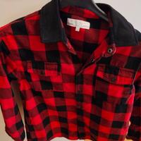 camicia a quadri i neri e rossi