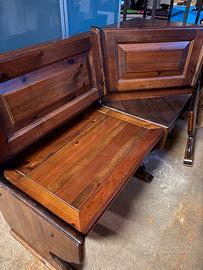 Panca angolare in legno massello