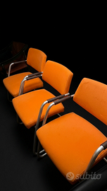 Set di Poltroncine Vintage Anni '70 Arancione