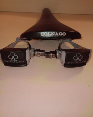 sella in pelle Colnago e pedali look colnago
