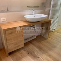 Mobile bagno in legno Rovere rustico