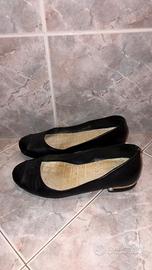 Chanel Ballerine in Pelle Nera con Perla - 38