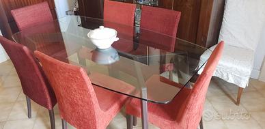 Tavolo soggiorno-pranzo Calligaris con 6 sedie