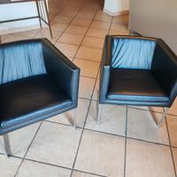 Poltroncine in pelle soggiorno ufficio