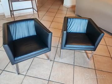 Poltroncine in pelle soggiorno ufficio