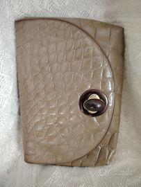 Mangiameli Borsa Marrone in pelle Stampa struzzo