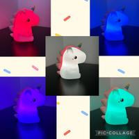 Lampada notte touch - unicorno rosa - multicolore