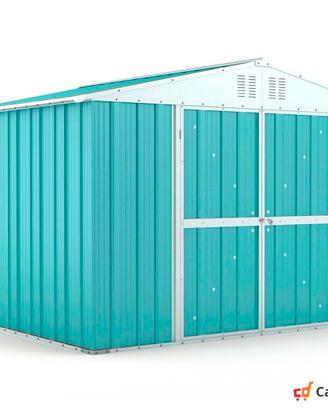 Box capanno giardino Acciaio 327x269cm azzurro