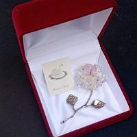 Rosa Swarovski in argento