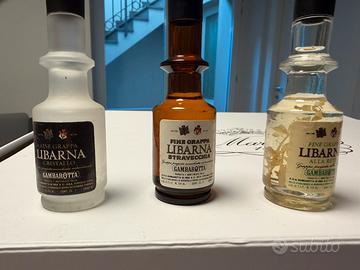 Lotto 3 bottigliette mignon vintagegrappa Libarna