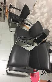 N° 3 SEDIE UFFICIO IN PELLE