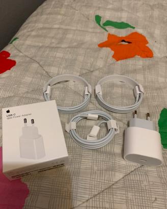 Alimentatore 20W e cavo USB-C originali iPhone
