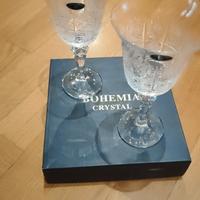 Coppia bicchieri in cristallo di Bohemia