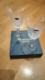 Coppia bicchieri in cristallo di Bohemia