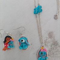 orecchini e collana Lilo e Stitch 