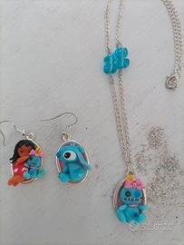 orecchini e collana Lilo e Stitch 
