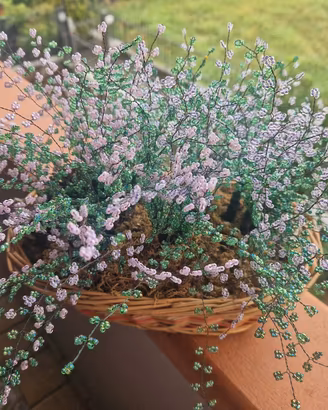 fiori fatti a mano con perline