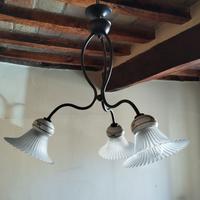 lampadario in ferro battuto