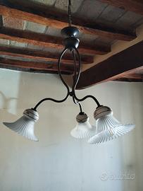 lampadario in ferro battuto