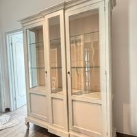Vetrinetta in legno bianco