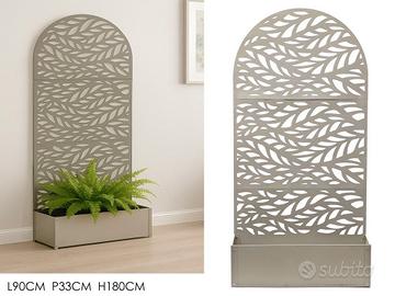 FIORIERA RETTANGOLARE CON SPALLIERA AD ARCO