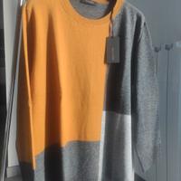 Maglione di Elena Miro grigio e senape 