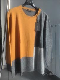 Maglione di Elena Miro grigio e senape 
